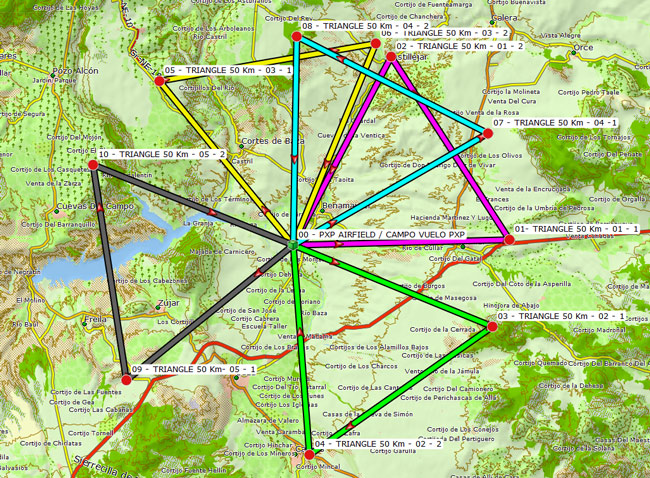 triángulos FAI - PXP Speed Race 2013
