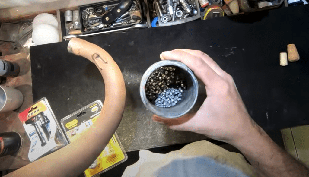 Perdigones con disolvente